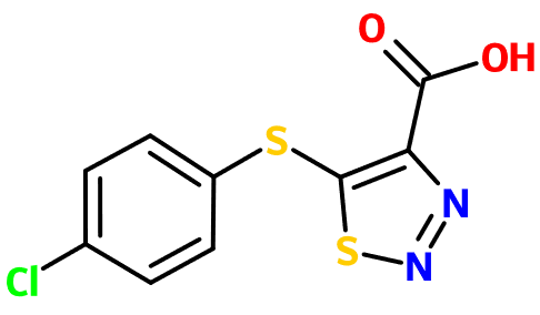 (图片) MC012059 5-[(4-Chlorophenyl)sulfanyl]-1,2,3-thiadiazole-4-COOH